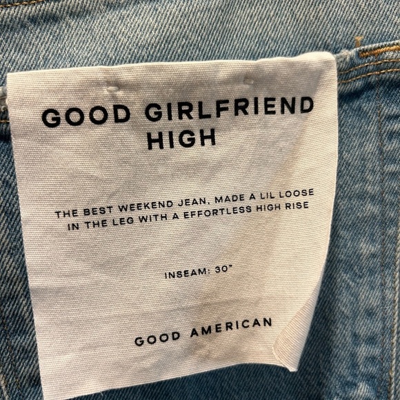 Good American Girlfriend High Rise Jeans NWT Sz 26 - Picture 6 of 7